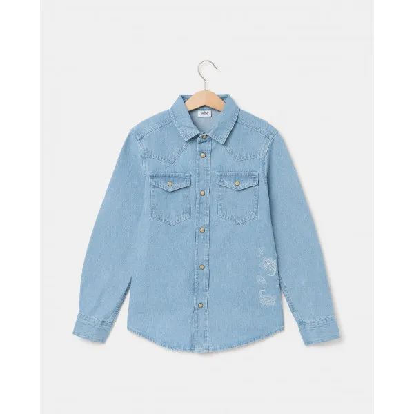 BLUKIDS KOSULJA DUG RUKAV DENIM SHIRT 