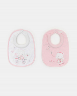 BLUKIDS PORTIKLA 2PK BIB DENTIZIONE ROSA