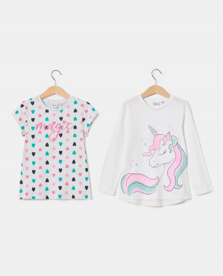 BLUKIDS MAJICA DUG RUKAV T-SHIRT BIPACK