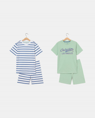 BLUKIDS PIDZAMA PK 2 SHORT PYJAMA 9/14 