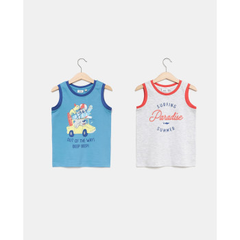 BLUKIDS MAJICA BEZ RUKAVA BI-PACK TANK 