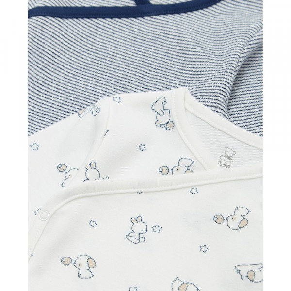 BLUKIDS BODI DUG RUKAV MARITIME BLUE