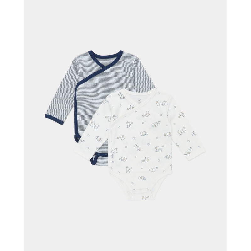 BLUKIDS BODI DUG RUKAV MARITIME BLUE