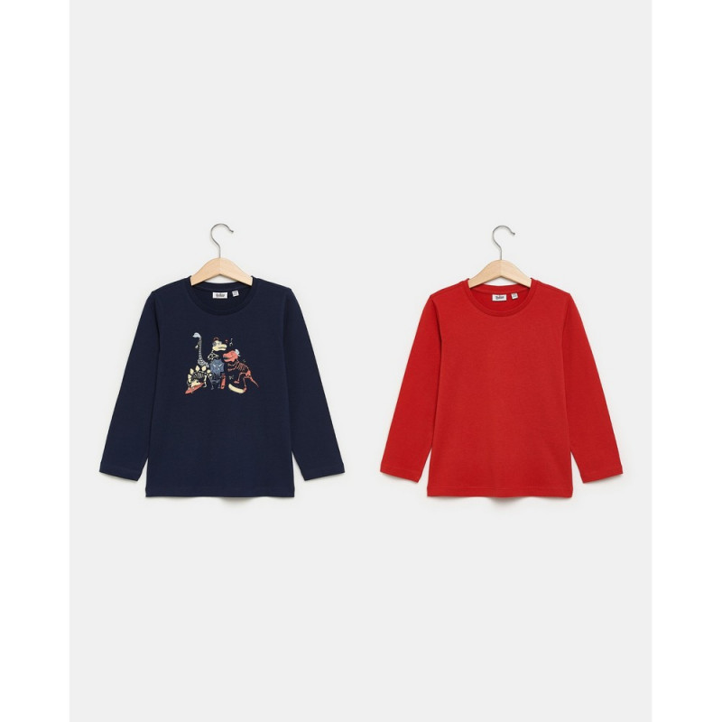 BLUKIDS MAJICA DUG RUKAV MARS RED