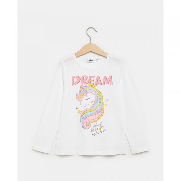 BLUKIDS MAJICA DUG RUKAV BRIGHT WHITE