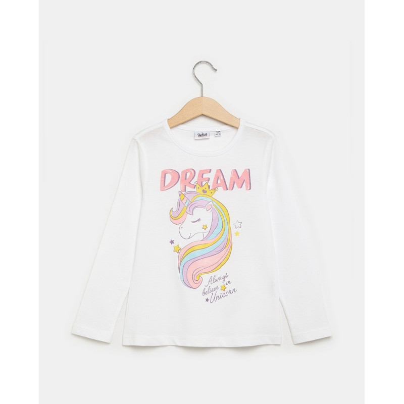 BLUKIDS MAJICA DUG RUKAV BRIGHT WHITE