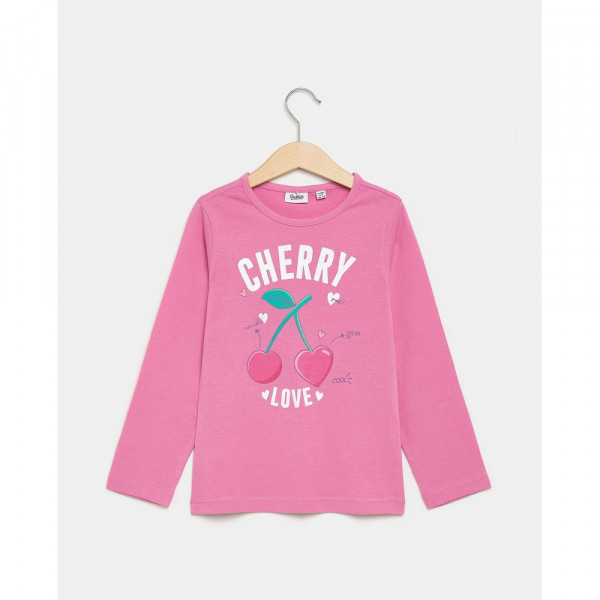 BLUKIDS MAJICA DUG RUKAV FUCHSIA PINK
