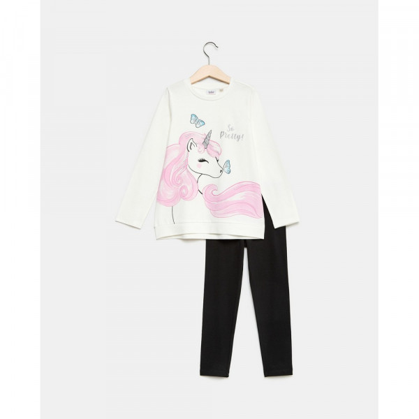BLUKIDS SET MAJICA DUG RUKAV I HELANKE SNOW WHITE