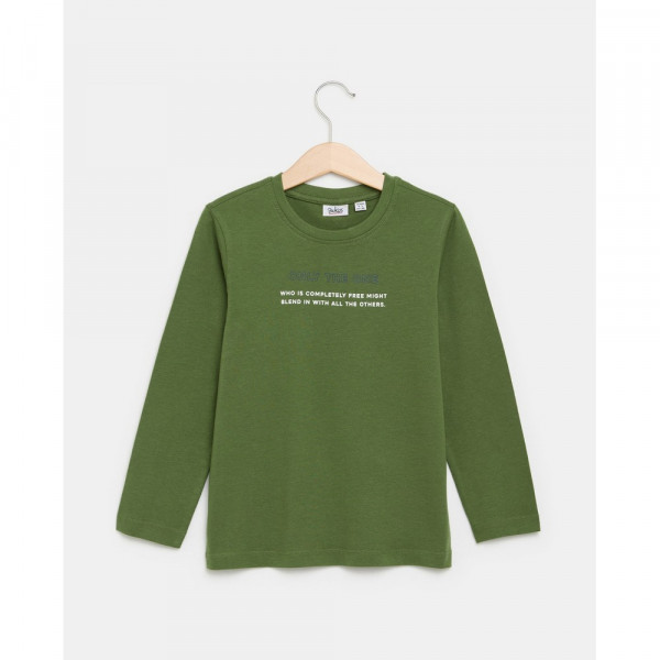 BLUKIDS MAJICA DUG RUKAV BRONZE GREEN