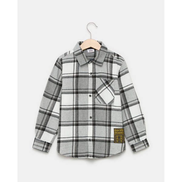 BLUKIDS KOSULJA DUG RUKAV NEUTRAL GRAY