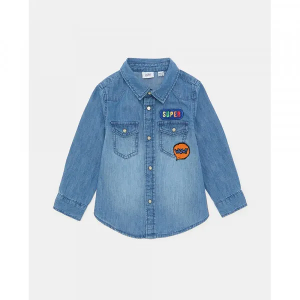 BLUKIDS TEKSAS KOSULJA DUG RUKAV FADED DENIM 