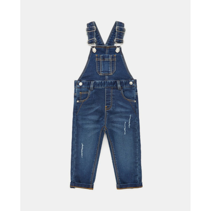 BLUKIDS FARMERKE NA TREGERE FADED DENIM