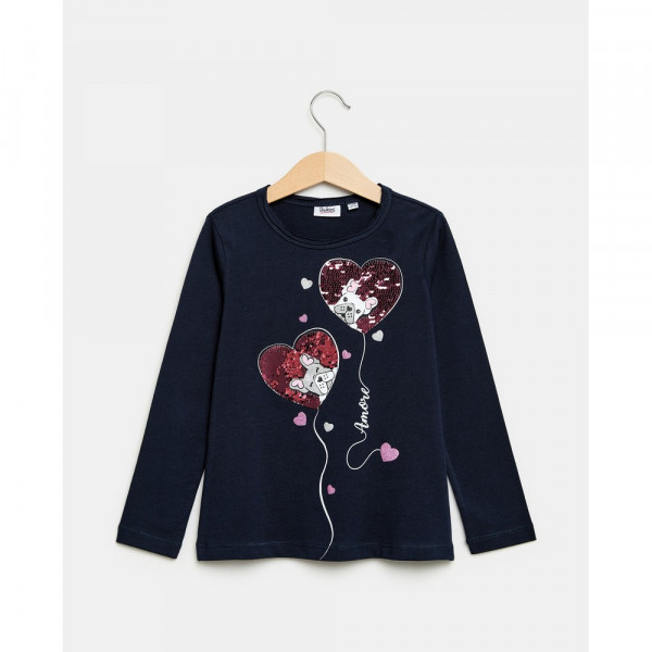 BLUKIDS MAJICA DUG RUKAV DRESS BLUES