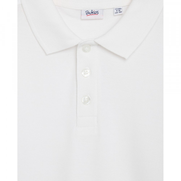 BLUKIDS MAJICA POLO DUG RUKAV BRIGHT WHITE