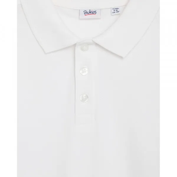 BLUKIDS MAJICA POLO DUG RUKAV BRIGHT WHITE 