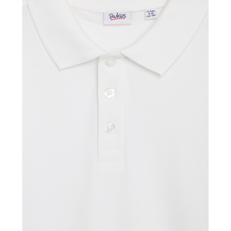 BLUKIDS MAJICA POLO DUG RUKAV BRIGHT WHITE