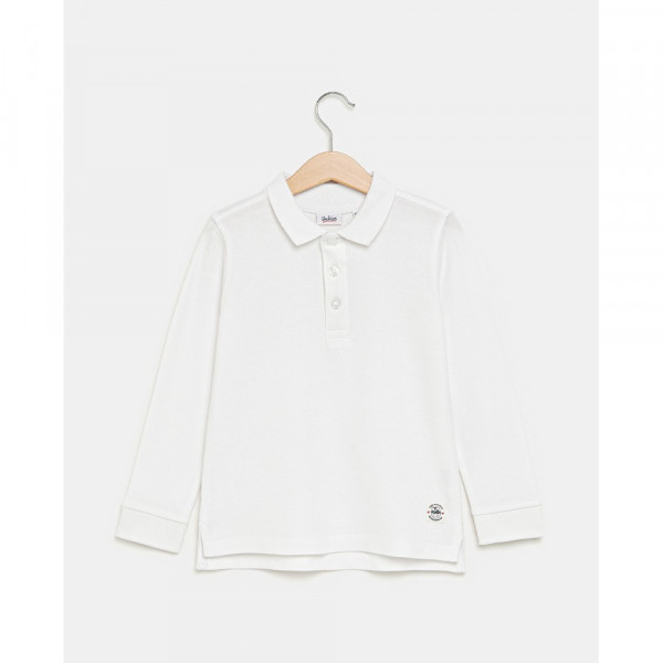 BLUKIDS MAJICA POLO DUG RUKAV BRIGHT WHITE