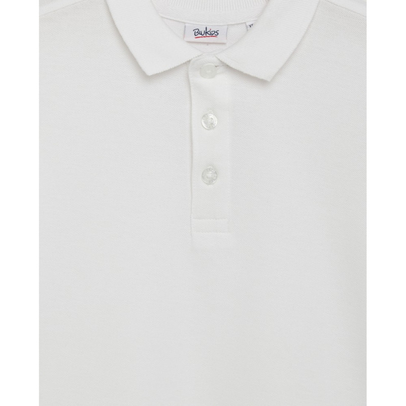 BLUKIDS MAJICA POLO DUG RUKAV BRIGHT WHITE
