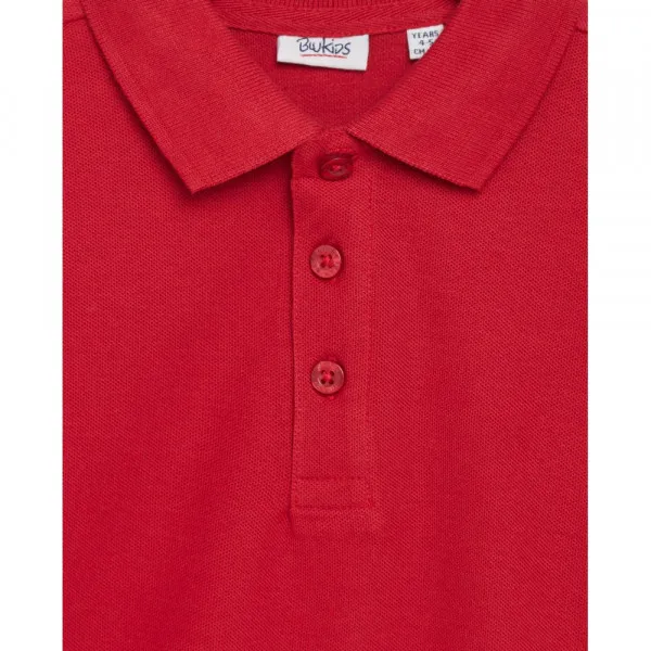 BLUKIDS MAJICA POLO DUG RUKAV RIO RED 