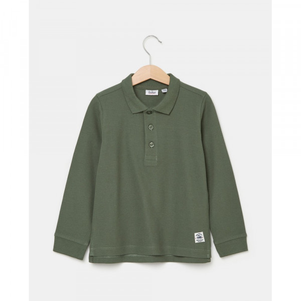 BLUKIDS MAJICA POLO DUG RUKAV DUCK GREEN