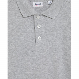 BLUKIDS MAJICA POLO DUG RUKAV MEDIUM GREY MELANGE 