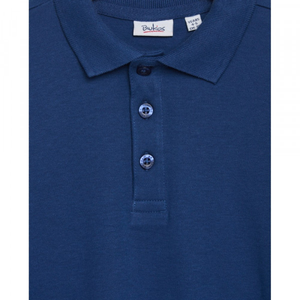 BLUKIDS MAJICA POLO DUG RUKAV ESTATE BLUE