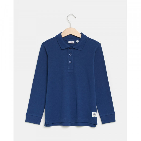 BLUKIDS MAJICA POLO DUG RUKAV ESTATE BLUE
