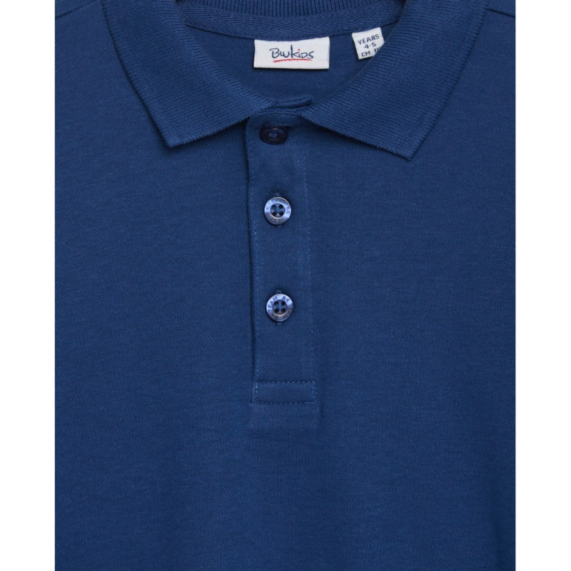BLUKIDS MAJICA POLO DUG RUKAV ESTATE BLUE