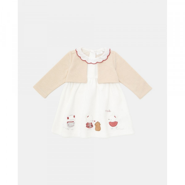 BLUKIDS SET HALJINA I BOLERO BLANC DE BLANC