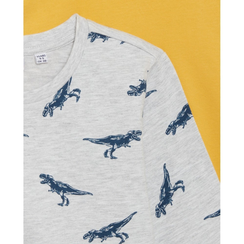 BLUKIDS MAJICA DUG RUKAV LIGHT GREY MELANGE