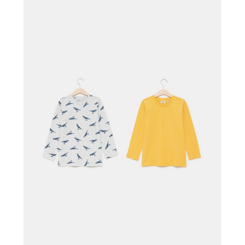 BLUKIDS MAJICA DUG RUKAV LIGHT GREY MELANGE