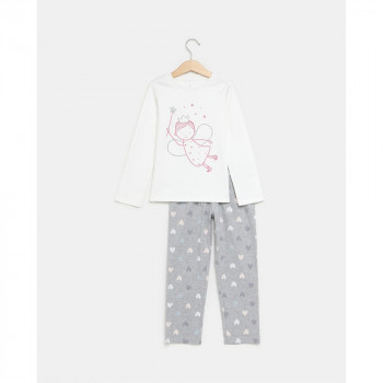 BLUKIDS PIDZAMA WHITE/GREY 