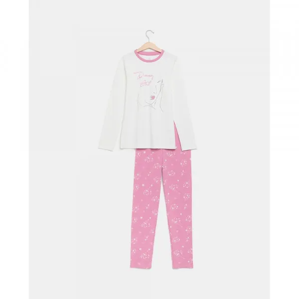 BLUKIDS PIDZAMA WHITE/PINK 