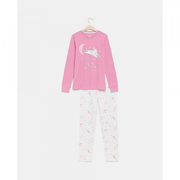 BLUKIDS PIDZAMA WHITE/PINK