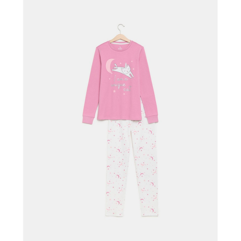 BLUKIDS PIDZAMA WHITE/PINK