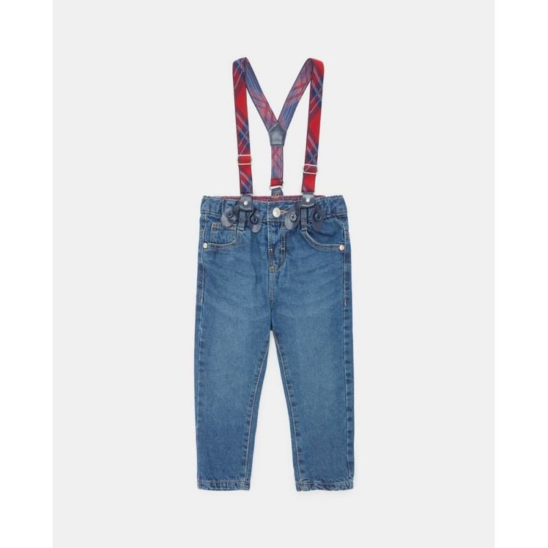 BLUKIDS FARMERKE SA TREGERIMA FADED DENIM