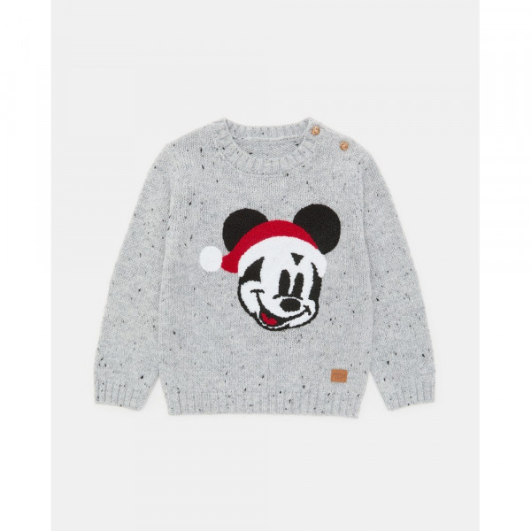 BLUKIDS DZEMPER MICKEY XMAS GREY MELANGE