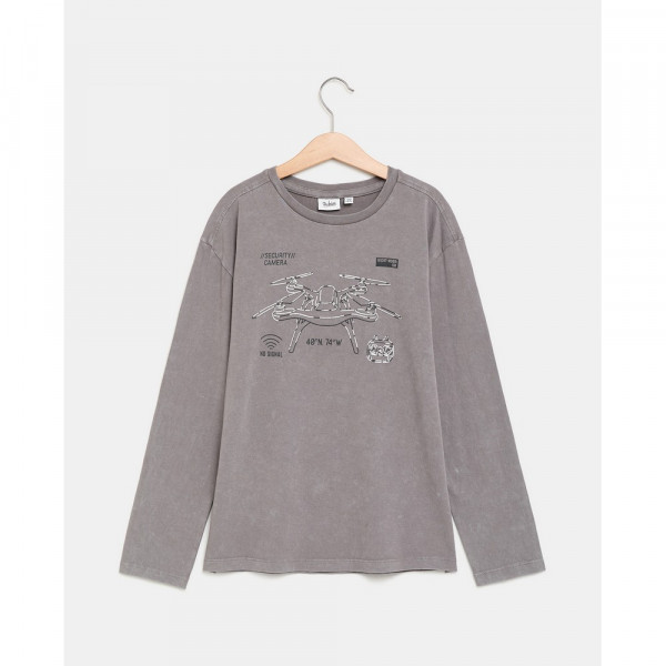 BLUKIDS MAJICA DUG RUKAV FROST GRAY