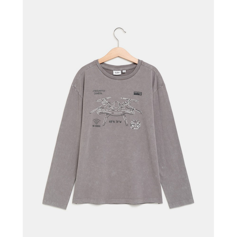 BLUKIDS MAJICA DUG RUKAV FROST GRAY