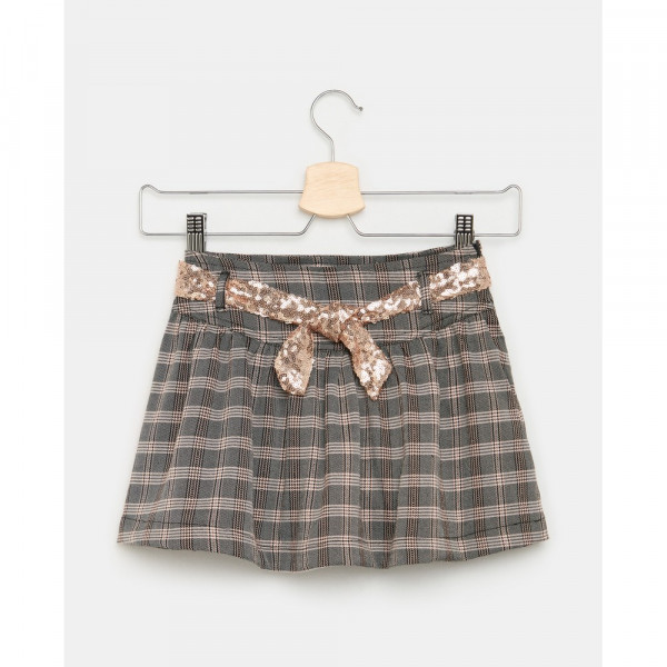 BLUKIDS SUKNJA GREY/PINK CHECK