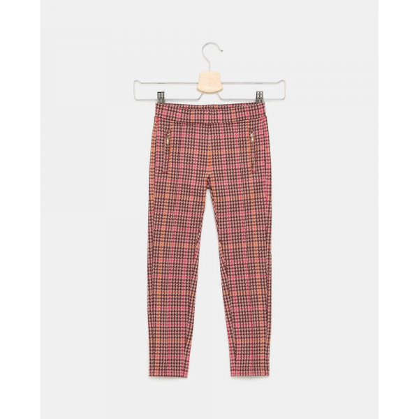 BLUKIDS PANTALONE BROWN CHECK