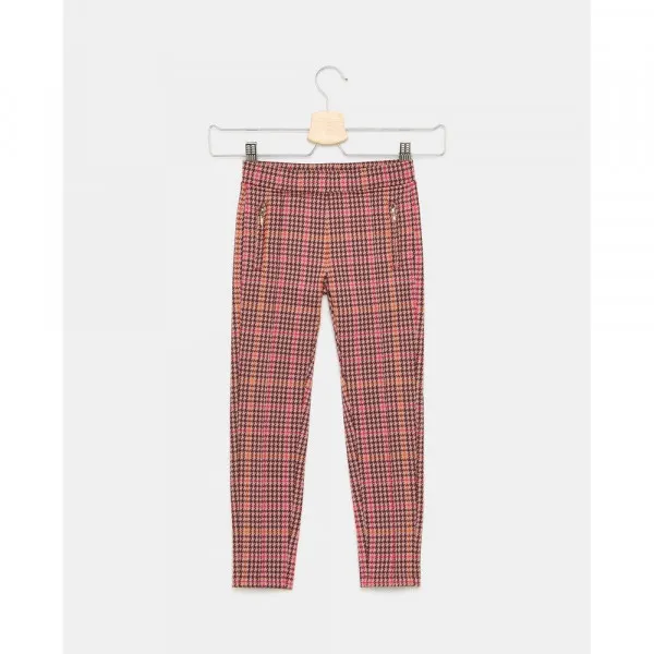 BLUKIDS PANTALONE BROWN CHECK 