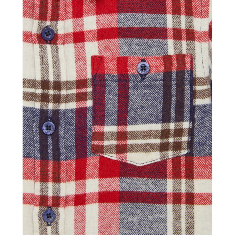 BLUKIDS KOSULJA DUG RUKAV WHITE/BLUE CHECK