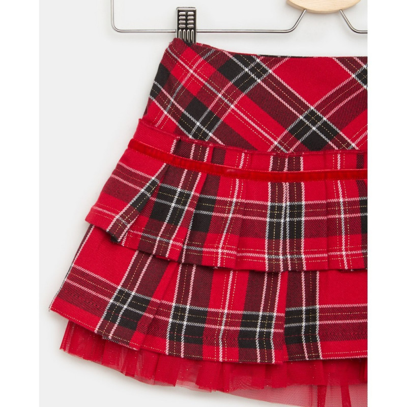 BLUKIDS SUKNJA RED/BLACK CHECK