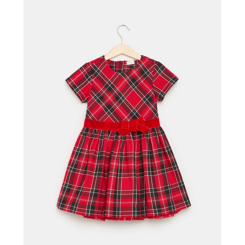 BLUKIDS HALJINA RED/BLACK CHECK