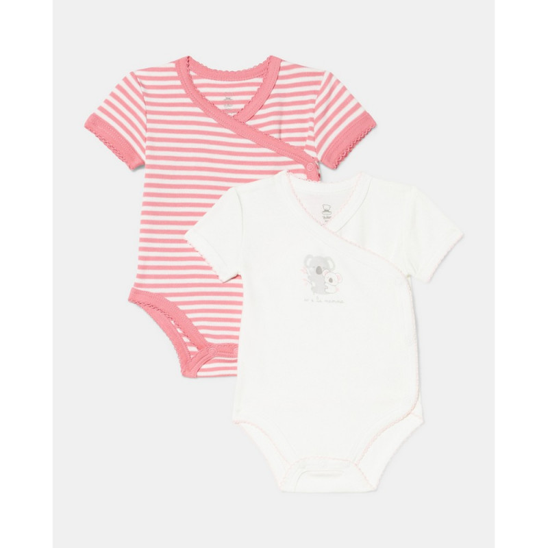 BLUKIDS BODI KRATAK RUKAV 2 KOM MAUVEGLOW