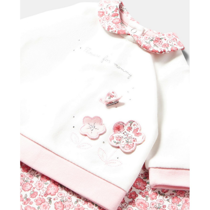 BLUKIDS SET MAJICA DUG RUKAV I HELANKE BLANC DE BLANC