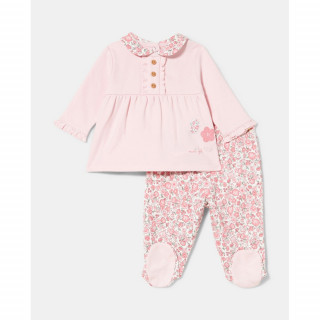 BLUKIDS SET MAJICA DUG RUKAV I HELANKE CHALK PINK 