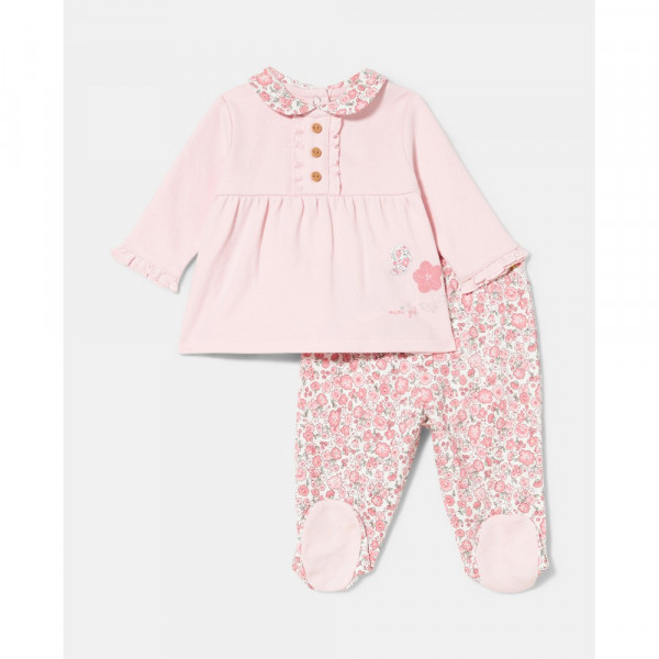 BLUKIDS SET MAJICA DUG RUKAV I HELANKE CHALK PINK