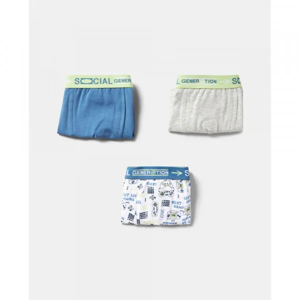 BLUKIDS GACICE BOXER 3 KOM MULTICOLOUR 